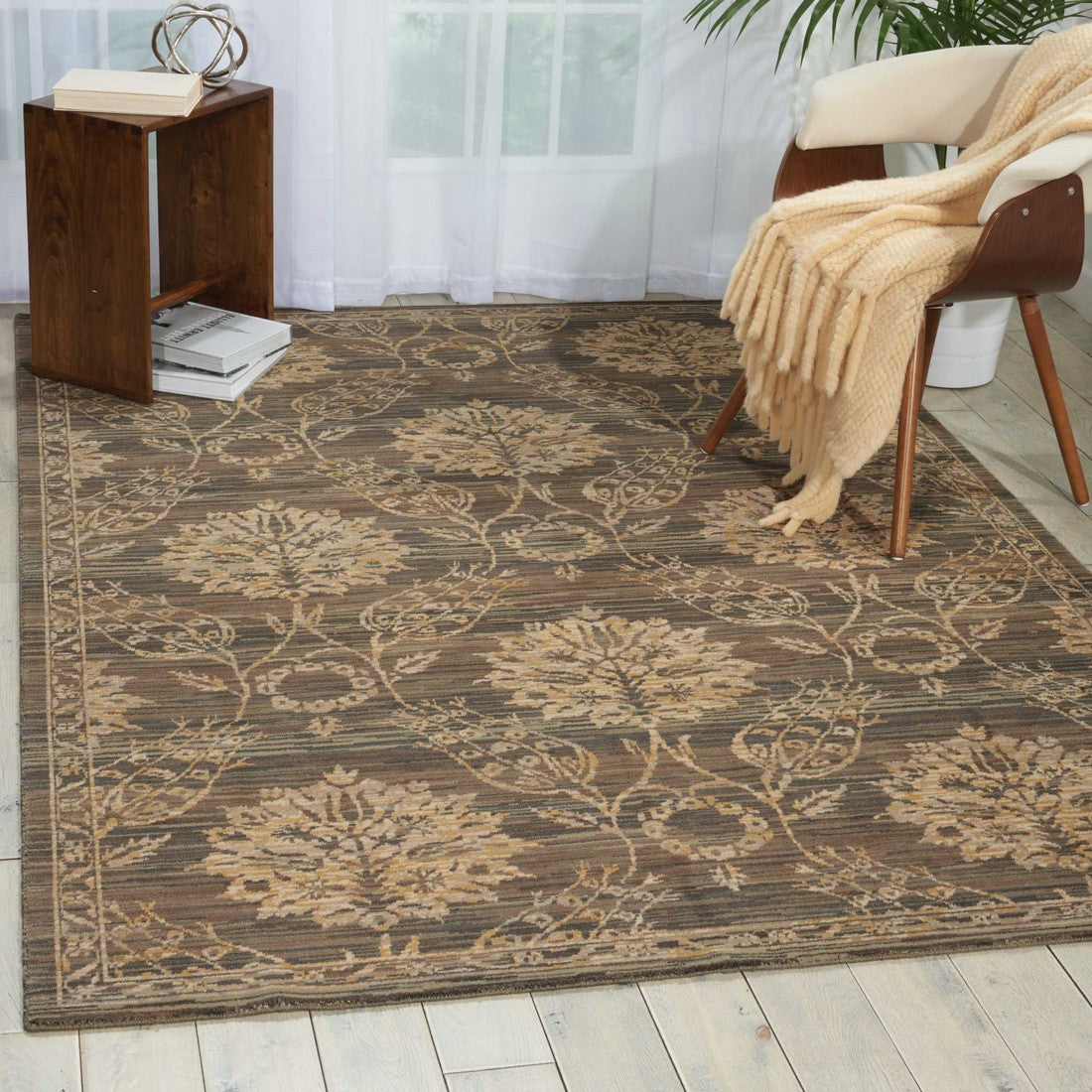 Nourison Graphite Silk Elements Area Rug - SKE31, Minimal & Modern 3