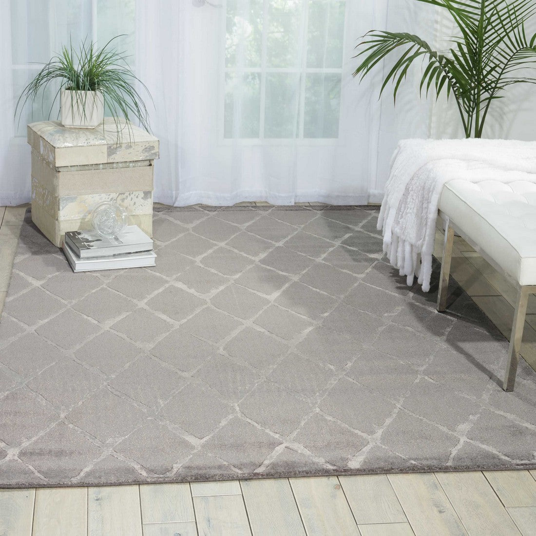 Nourison Grey Twilight Area Rug - TWI15, Minimal & Modern 3