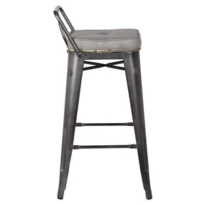 Metropolis PU Leather Low Back Counter Stool (Set of 4) by New Pacific Direct - 9300032