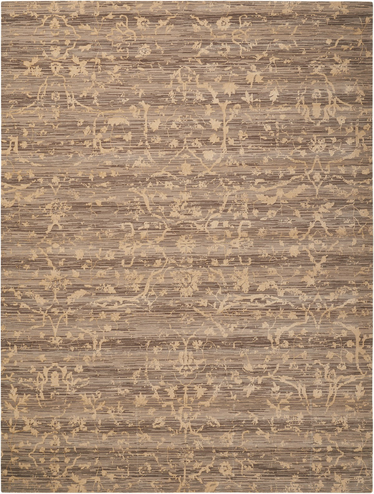 Nourison Taupe Silk Elements Area Rug - SKE22