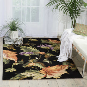 Nourison Black Tropics Area Rug - TS05, Minimal & Modern 3