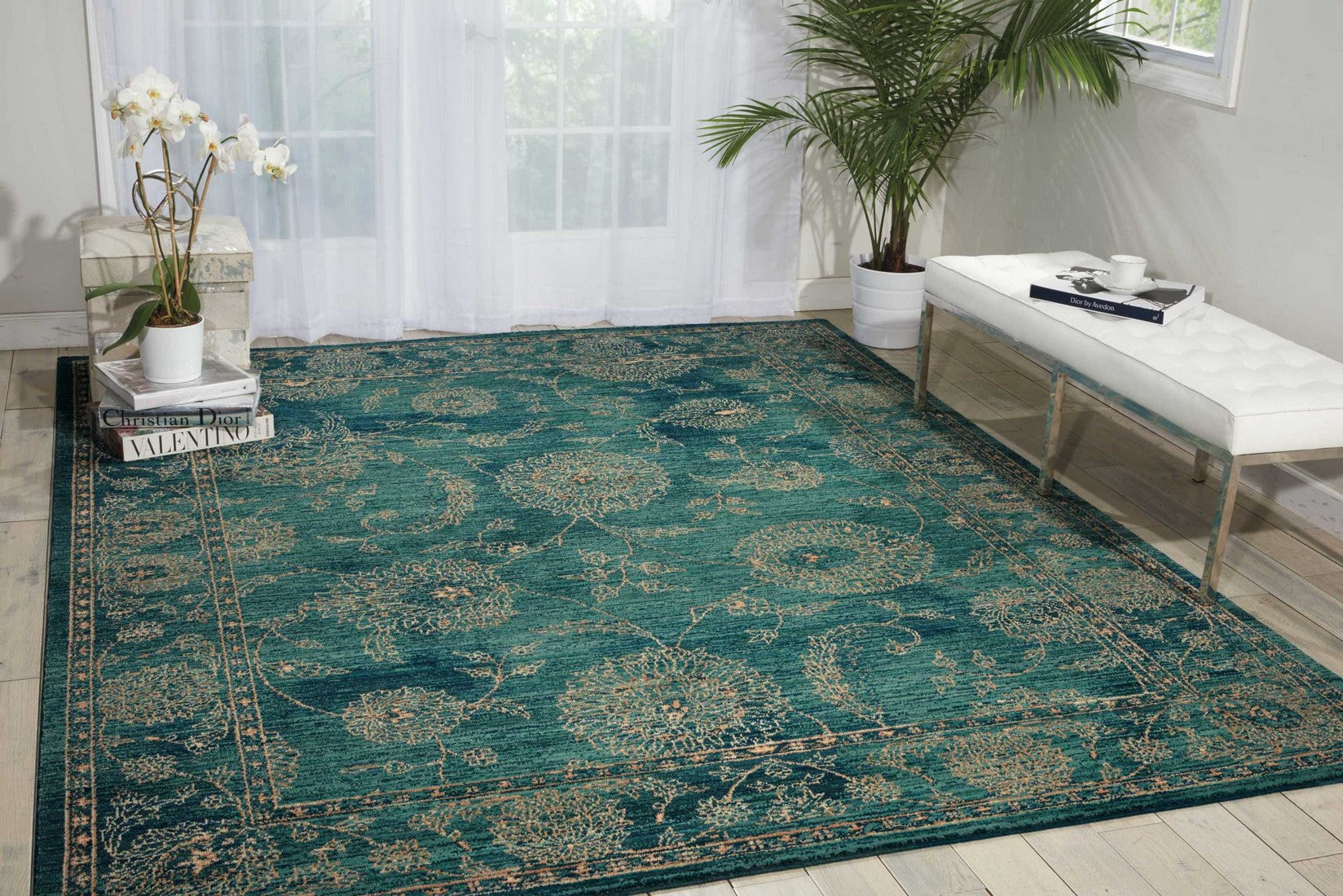 Nourison Teal 2020 Area Rug - NR202, Minimal & Modern 3