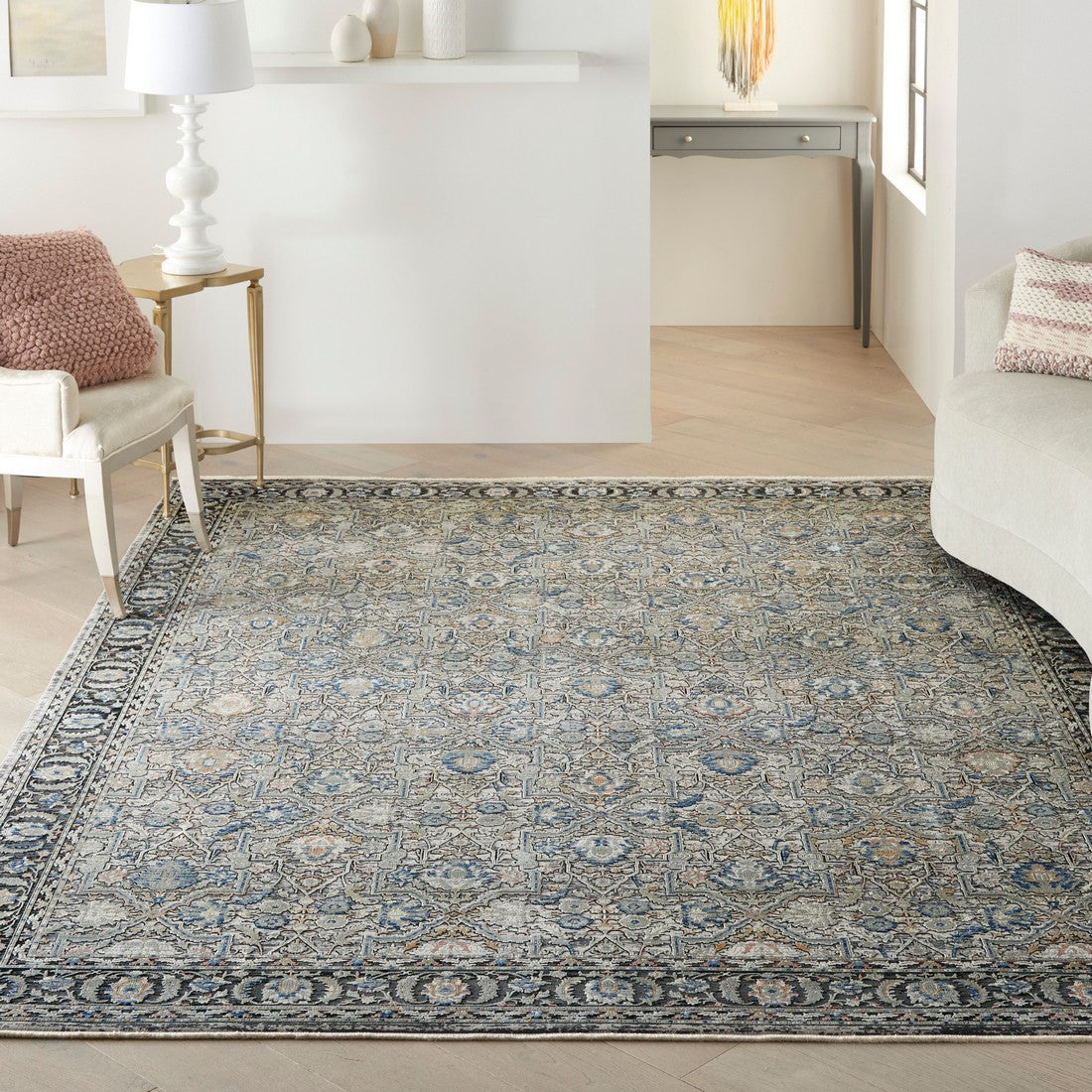 Nourison Grey/Navy Starry Nights Area Rug - STN10, Minimal & Modern 3