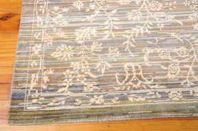 Nourison Blue/Moss Rhapsody Area Rug - RH012, Minimal & Modern 1