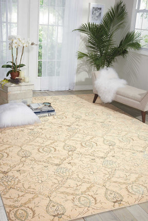 Nourison Cream Luminance Area Rug - LUM07, Minimal & Modern 3