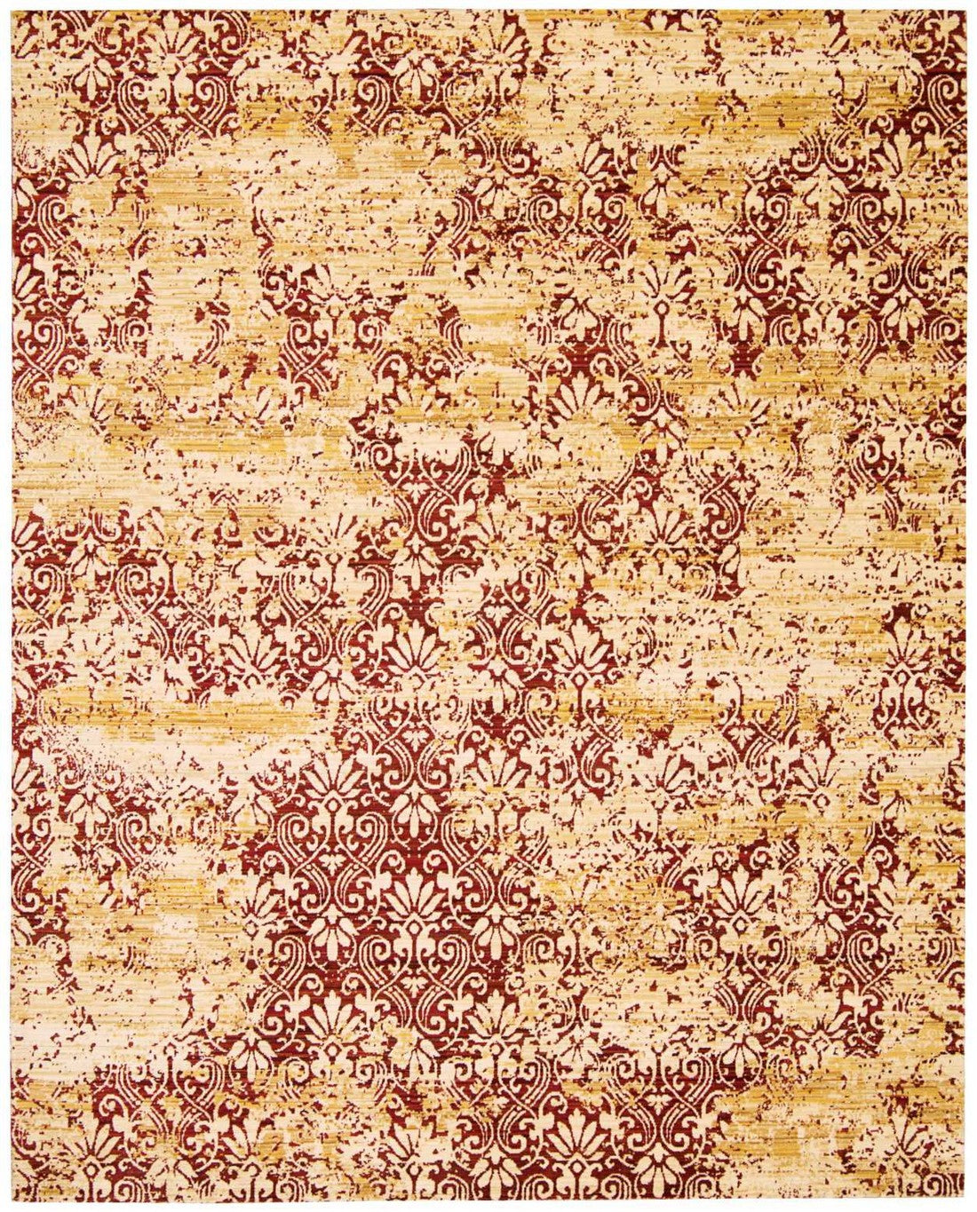 Nourison Gold/Garnet Rhapsody Area Rug - RH005, Minimal & Modern 3