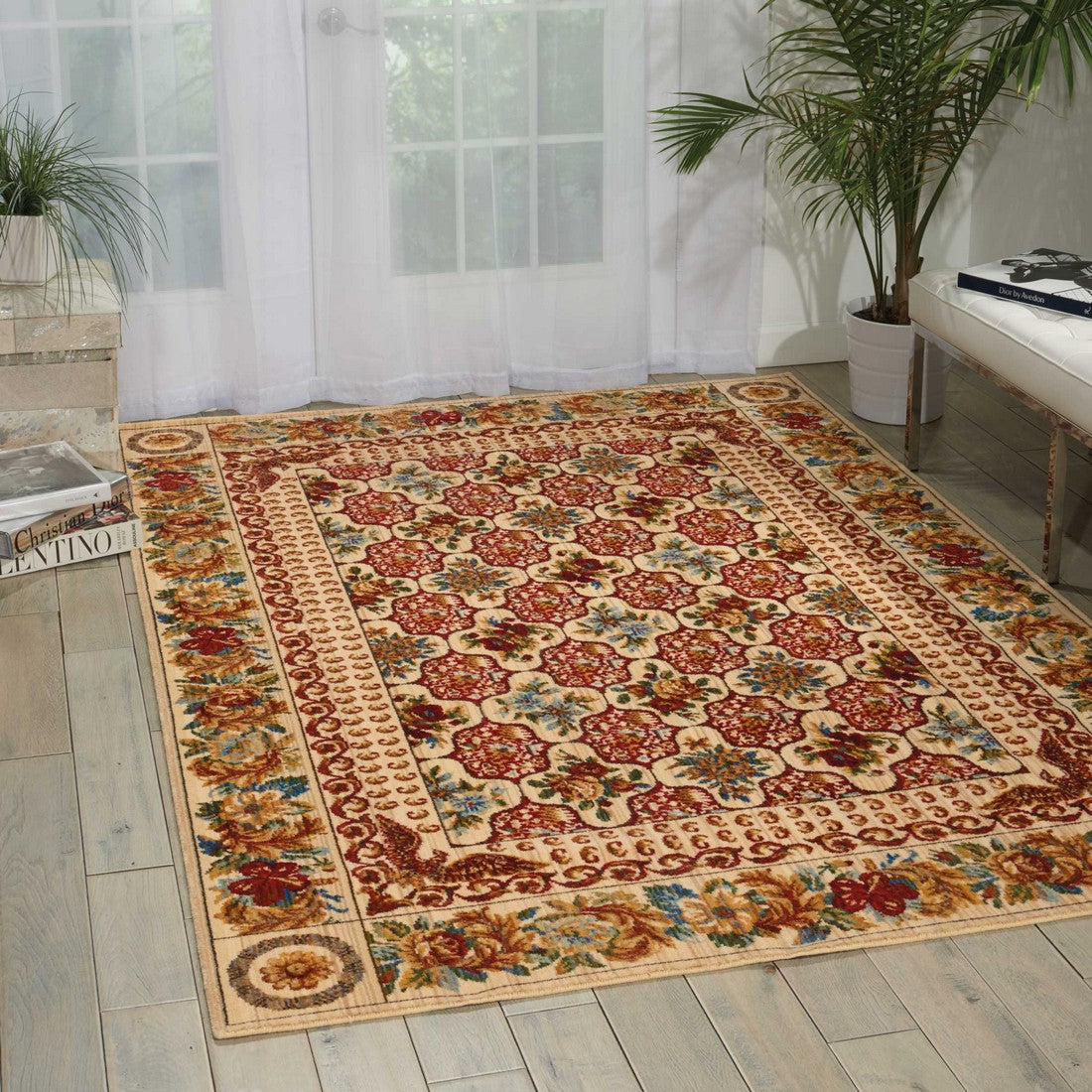 Nourison Multicolor Timeless Area Rug - TML13, Minimal & Modern 3