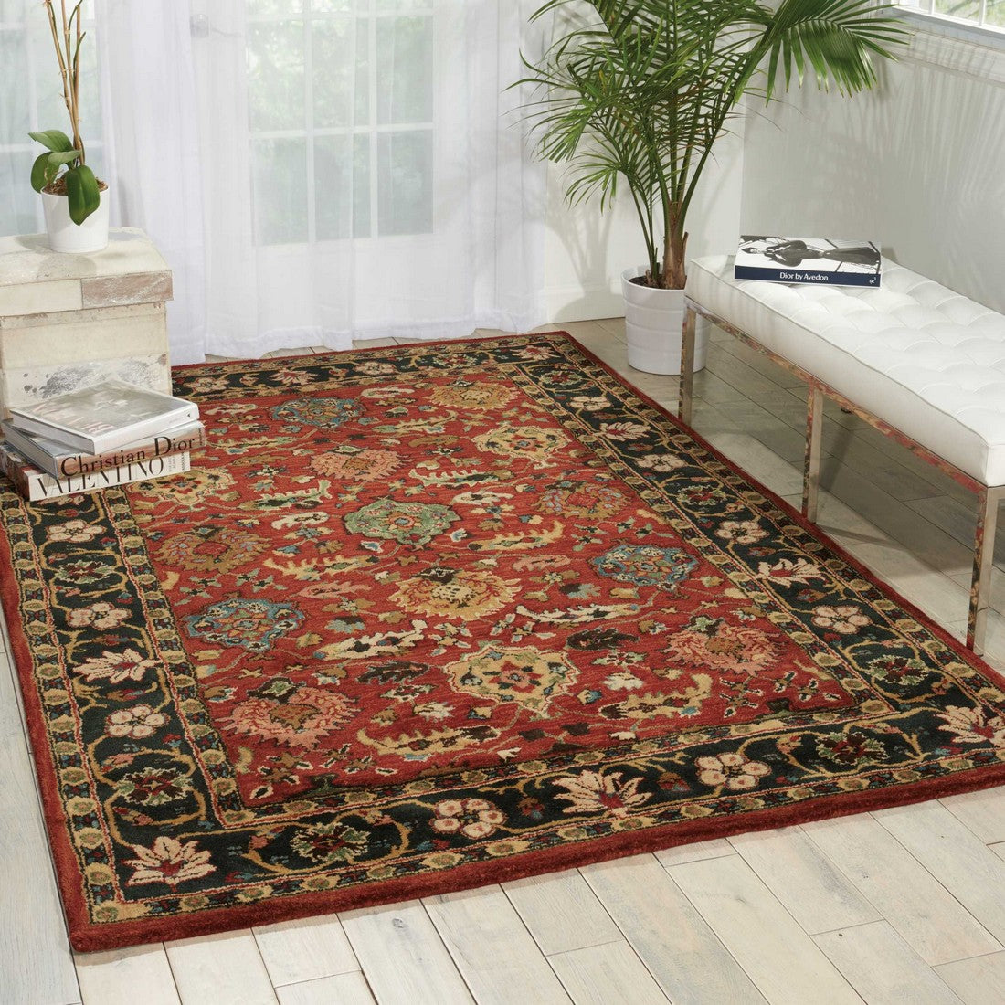 Nourison Brick Jaipur Area Rug - JA35, Minimal & Modern 3