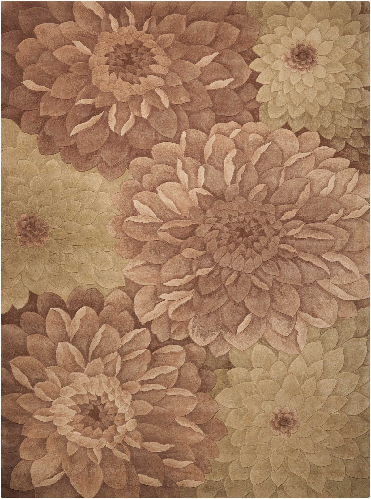 Nourison Taupe/Green Tropics Area Rug - TS11