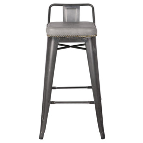 Metropolis PU Leather Low Back Counter Stool (Set of 4) by New Pacific Direct - 9300032