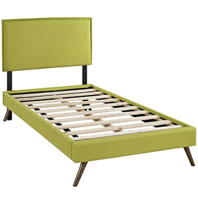 Modway Furniture Modern Camille Twin Fabric Platform Bed with Round Splayed Legs-Minimal & Modern