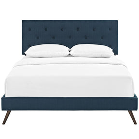 Modway Furniture Modern Terisa Full Fabric Platform Bed with Round Splayed Legs-Minimal & Modern