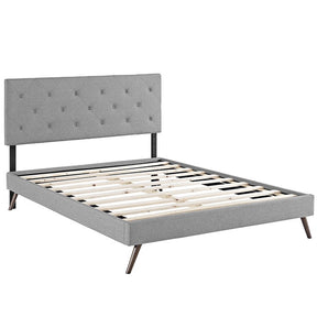 Modway Furniture Modern Terisa Full Fabric Platform Bed with Round Splayed Legs-Minimal & Modern