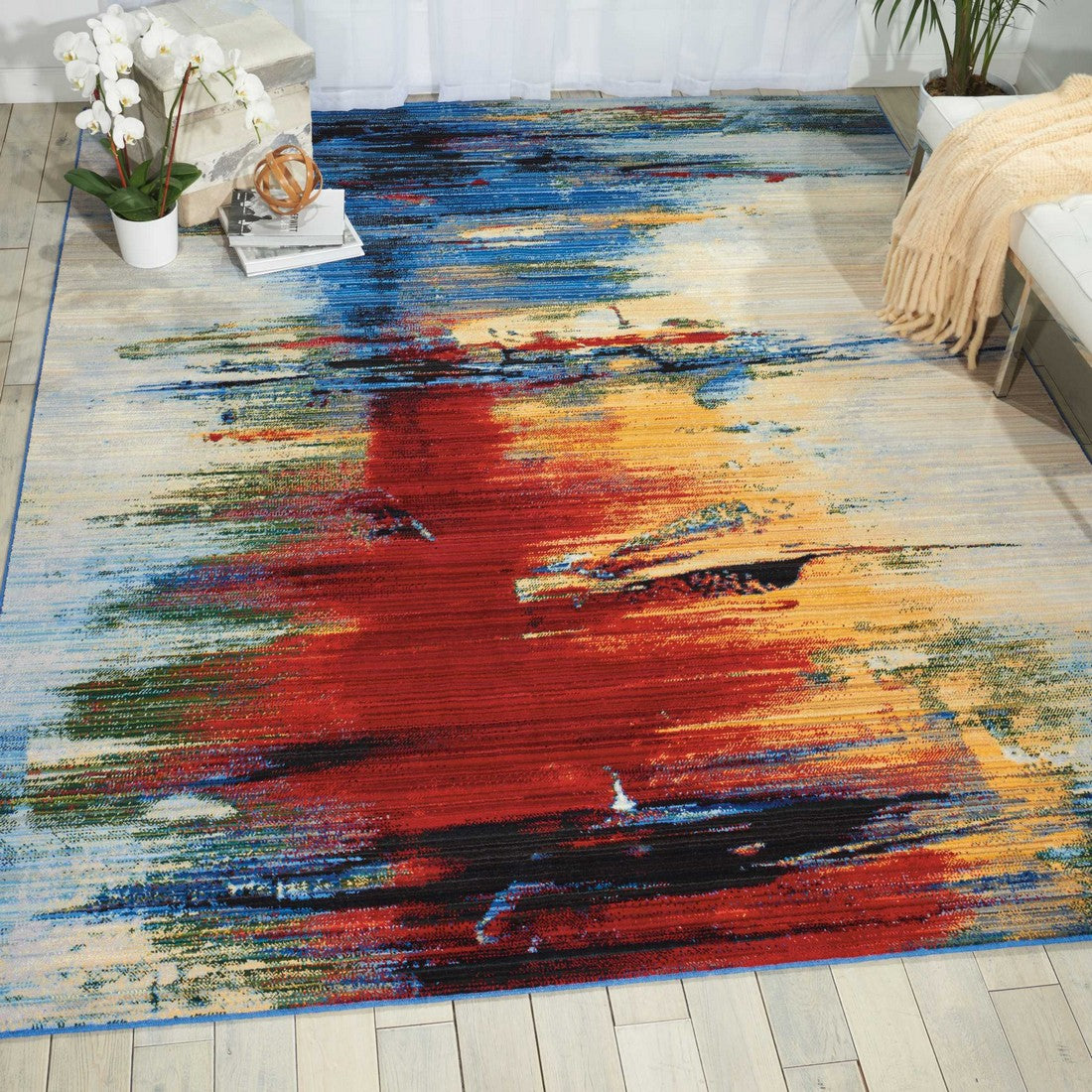 Nourison Crimson Tide Chroma Area Rug - CRM05, Minimal & Modern 3