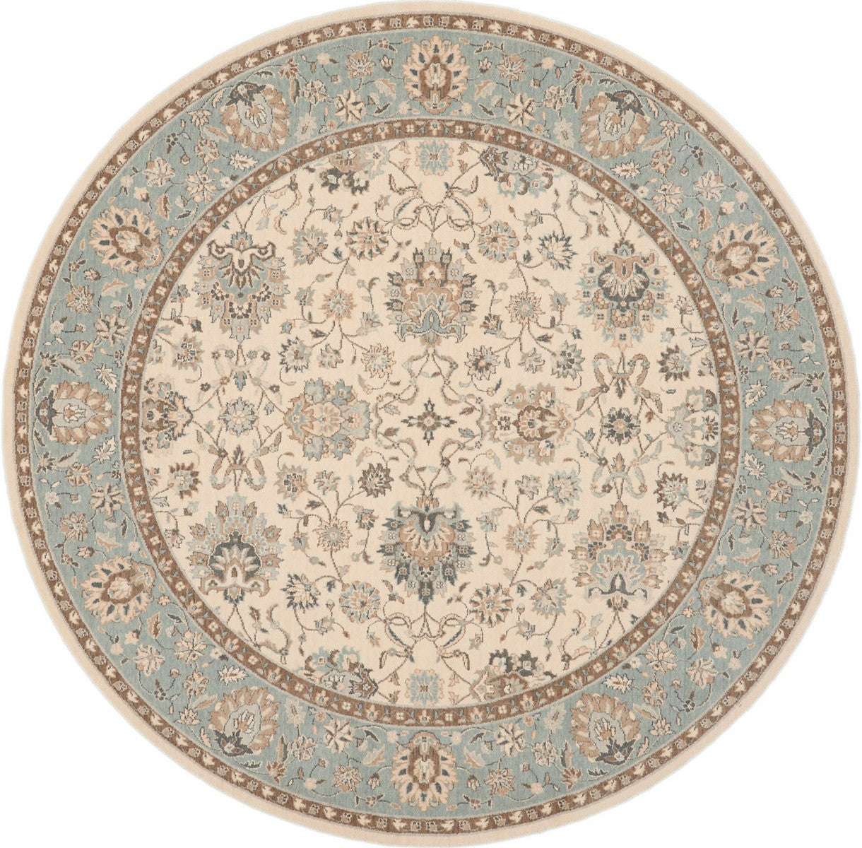 Nourison Ivory/Aqua Living Treasures Area Rug - LI16