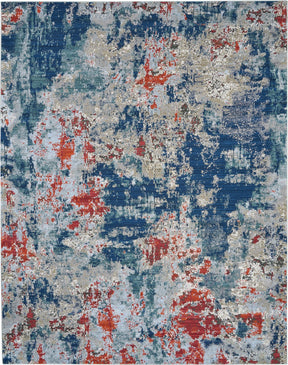 Nourison Navy/Brick Artworks Area Rug - ATW01