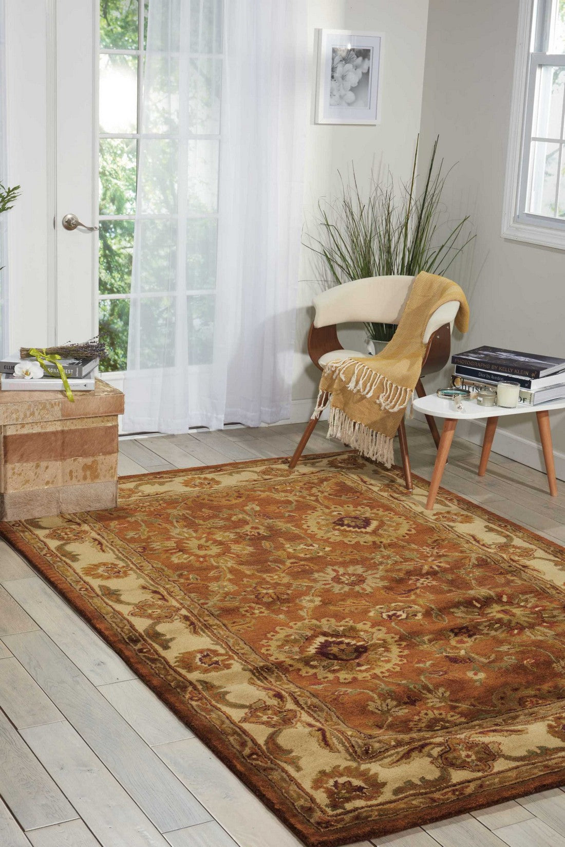 Nourison Rust Jaipur Area Rug - JA13, Minimal & Modern 3