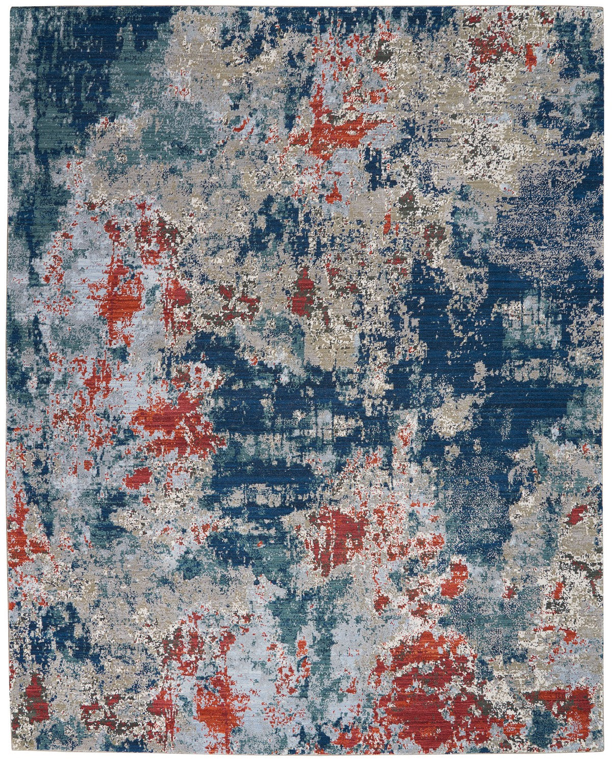 Nourison Navy/Brick Artworks Area Rug - ATW01