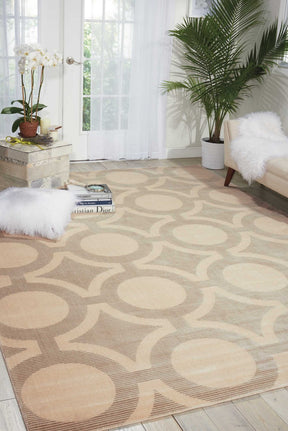 Nourison Cream/Grey Luminance Area Rug - LUM01, Minimal & Modern 3