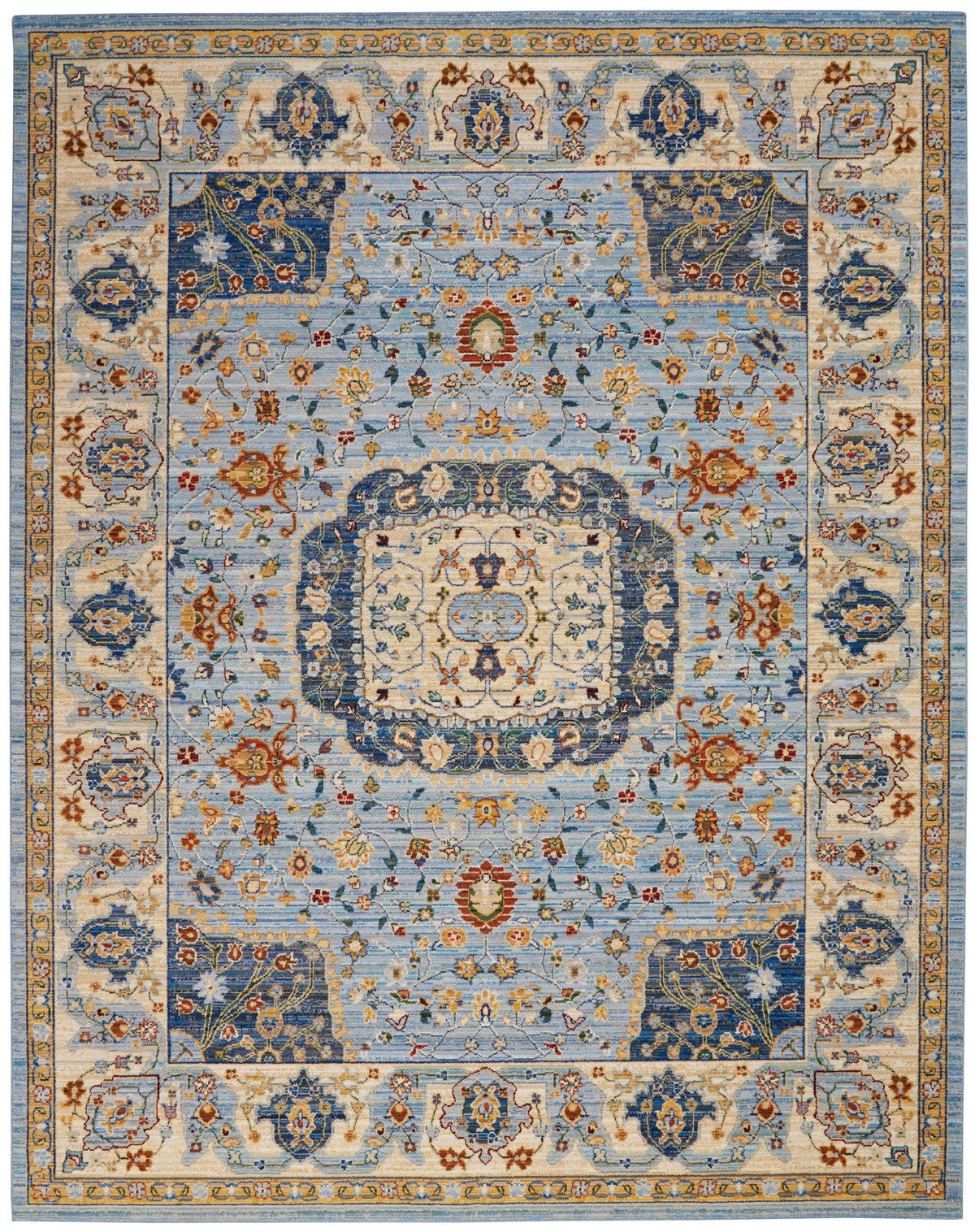 Nourison Light Blue Majestic Area Rug - MST03