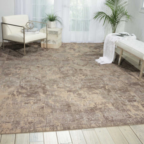 Nourison Mushroom Silk Elements Area Rug - SKE19, Minimal & Modern 3