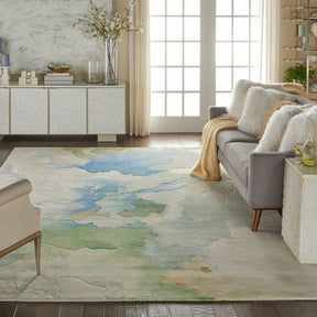 Nourison Seafoam Prismatic Area Rug - PRS16, Minimal & Modern 3