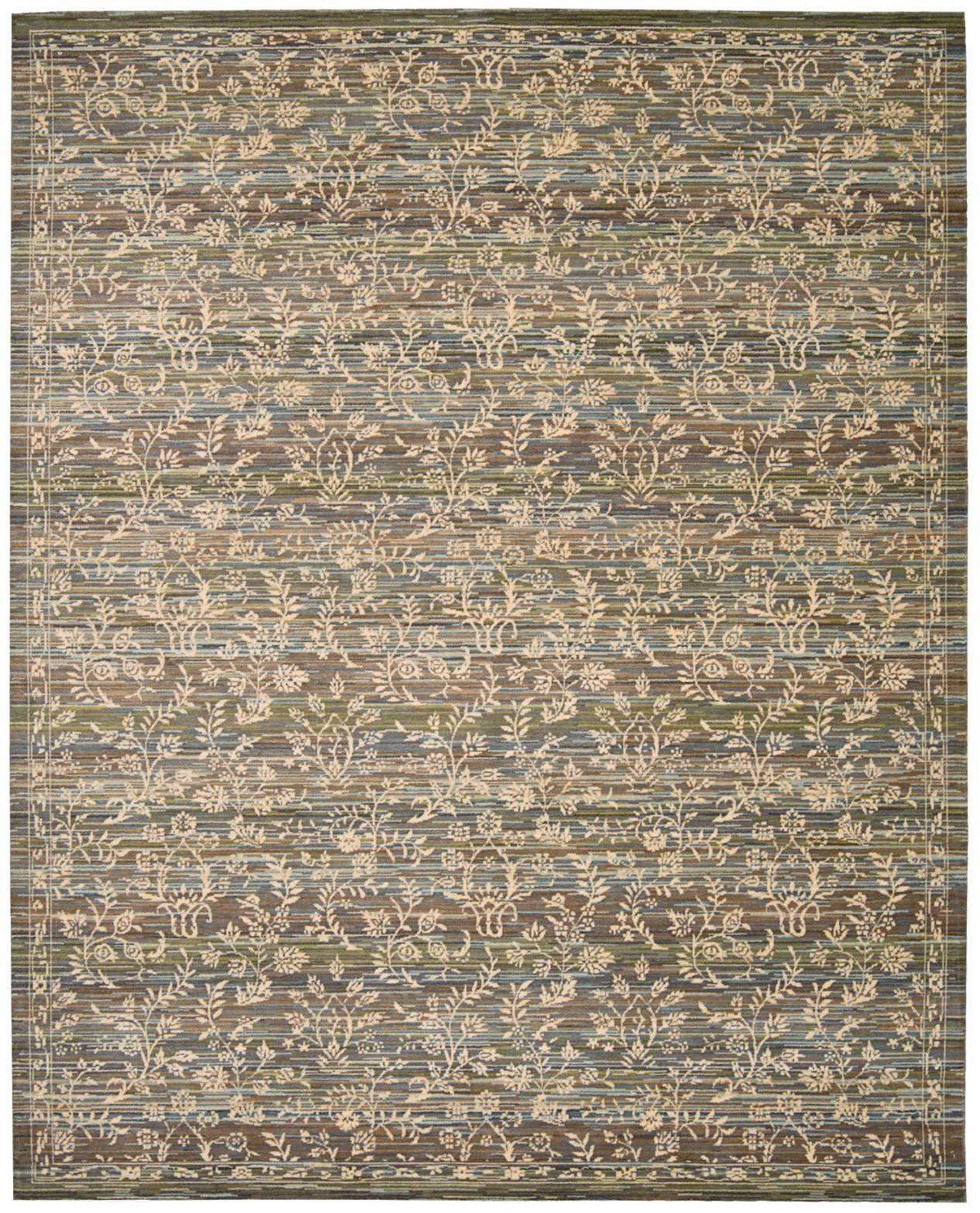 Nourison Blue/Moss Rhapsody Area Rug - RH012