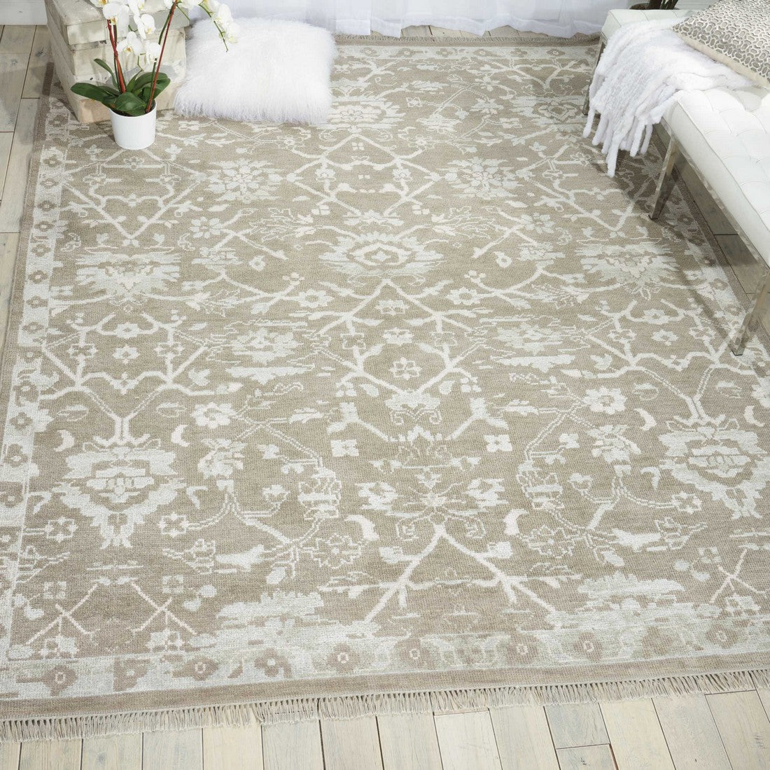 Nourison Grey Elan Area Rug - ELN05, Minimal & Modern 3