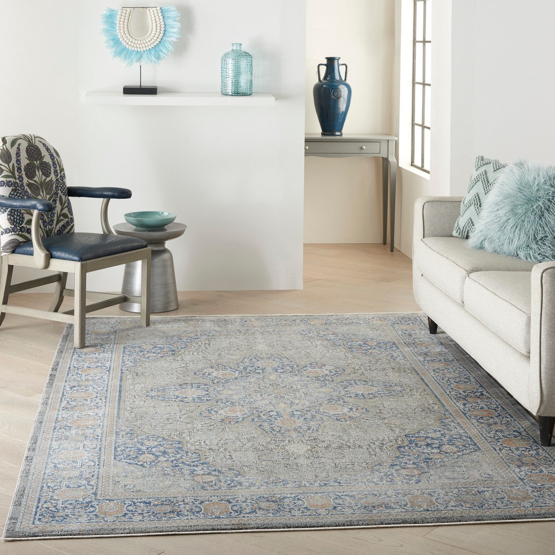 Nourison Blue Starry Nights Area Rug - STN07, Minimal & Modern 5