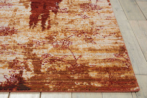 Nourison Gold/Garnet Rhapsody Area Rug - RH006, Minimal & Modern 4